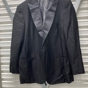 Brioni Black Tuxedo Satin Peak Lapel